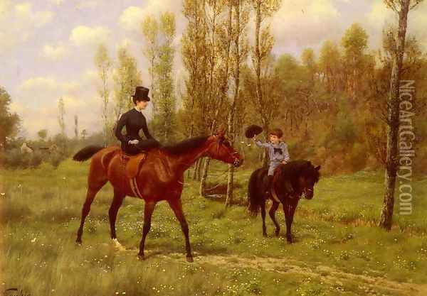 The Morning Ride Oil Painting - Jean Richard Goubie
