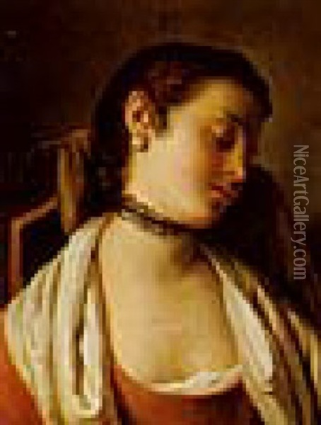 Giovane Donna Che Dorme Oil Painting - Pietro Antonio Rotari