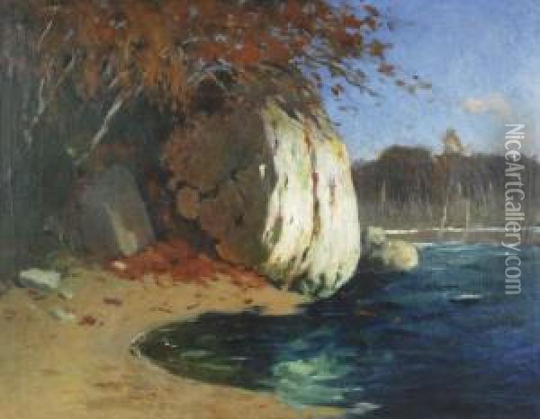Pejzaz Nadmorski Oil Painting - Edward Trojanowski