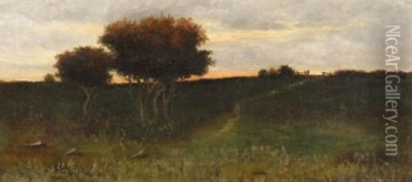Sunrise Oil Painting - Arthur Hoeber