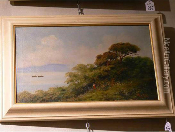 Lago Di Albano Oil Painting - Henry Marko