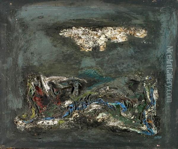 Kompozycja Abstrakcyjna Oil Painting - Marian Eagle Clarke
