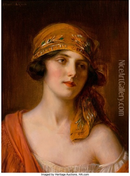 A Fashionable Beauty Oil Painting - Albert Lynch