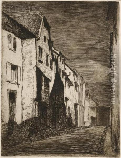 Street At Saverne Oil Painting - James Abbott McNeill Whistler