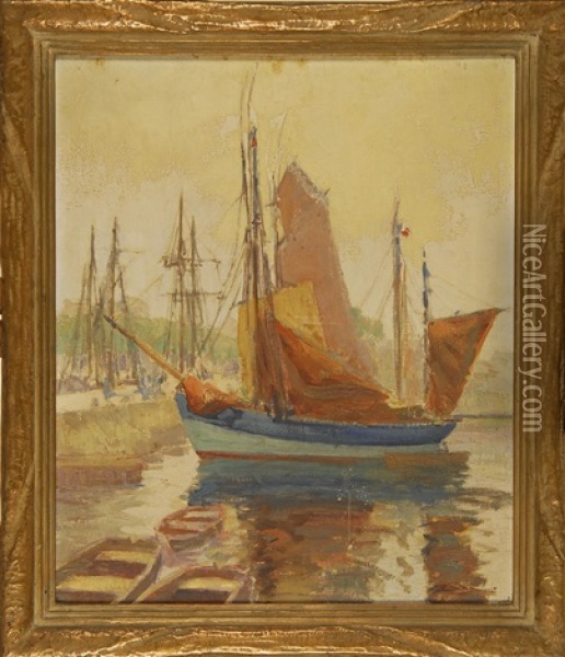 Fitting Out The Tuna Fishers Oil Painting - Henry Stephens Eddy