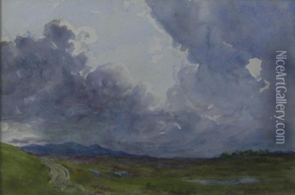 Clouds Over Moorland Oil Painting - James Lewis Caw