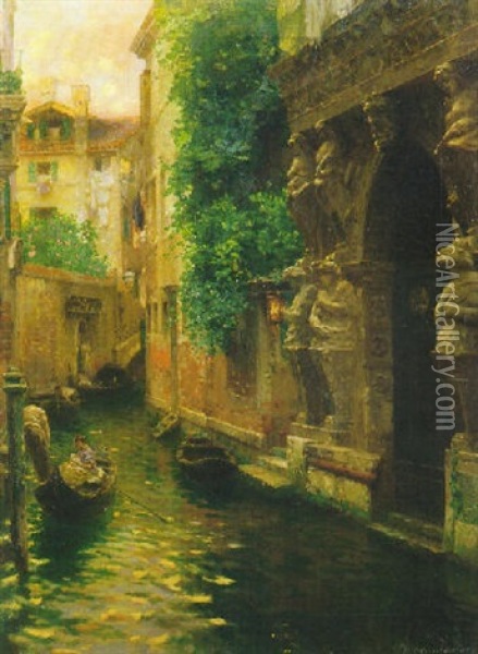 Maternita Veneziana Oil Painting - Rubens Santoro