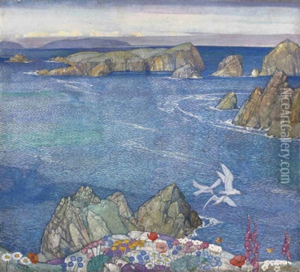 Sark Oil Painting - Edward Reginald Frampton