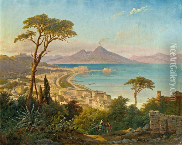 Blick Auf Die Buch Von Neapel Oil Painting - Franz Reinhold