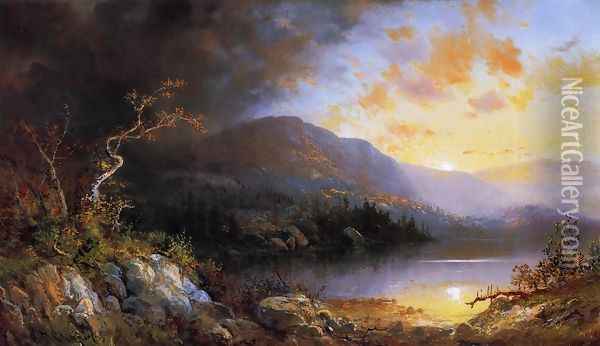Storm in the Adirondacks Oil Painting - Charles H. Chapin