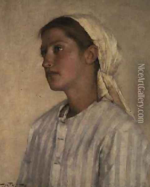 Portrait of a Girl Oil Painting - Henry Herbert La Thangue