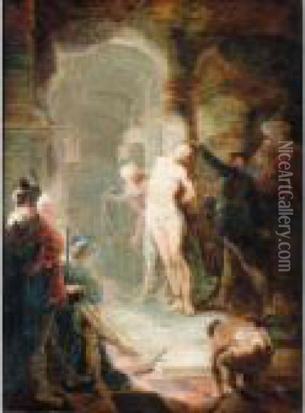The Flagellation Of Christ Oil Painting - Januarius Zick