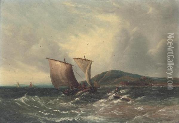Towing The Salvage Back To Port Oil Painting - William Harry Williamson