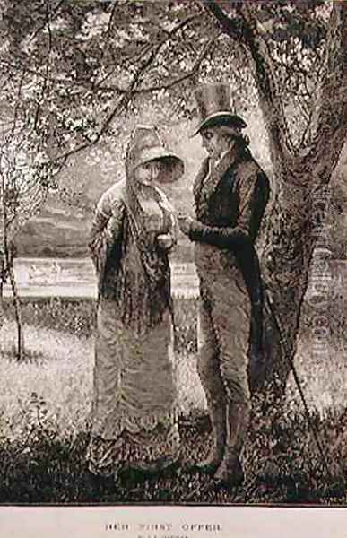 Her First Offer (from 'The Illustrated London News', 23rd July 1881) Oil Painting - Edward Frederick Brewtnall