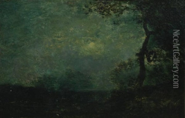 Moonlit Landscape Oil Painting - Julian Onderdonk