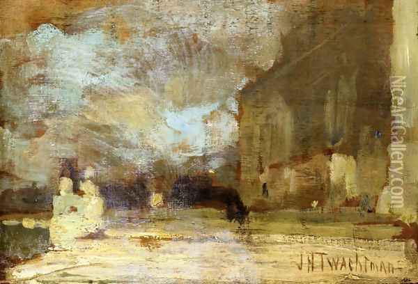 The Quai Venice Oil Painting - John Henry Twachtman