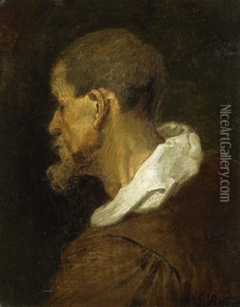 Portrat Eines Herren Mit Kinnbart Oil Painting - Ludwig Knaus