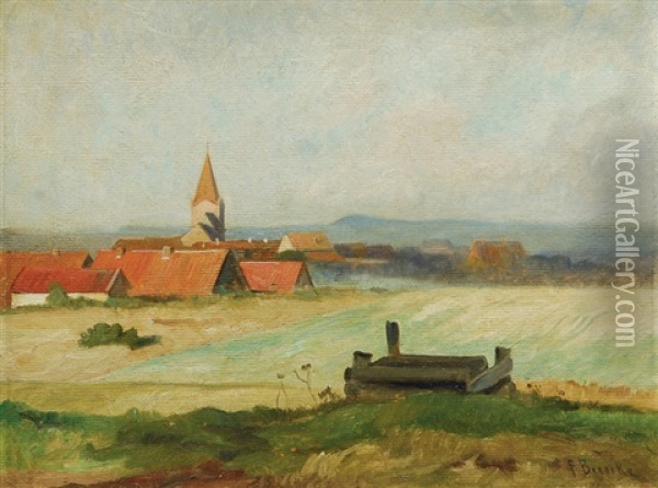 View Of Schwaan Oil Painting - Franz Bunke