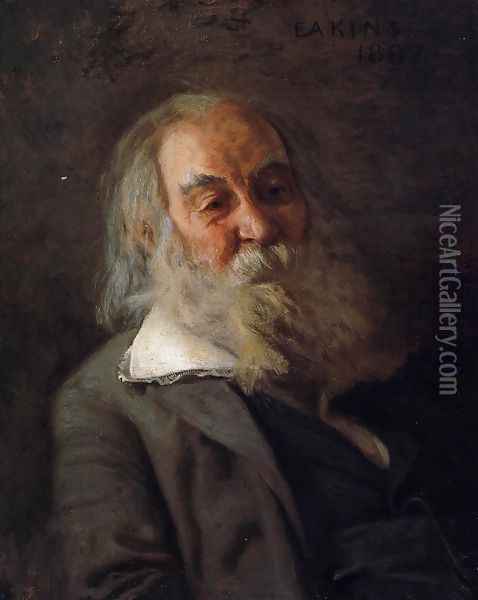 Portrait of Walt Whitman 1887-88 Oil Painting - Thomas Cowperthwait Eakins