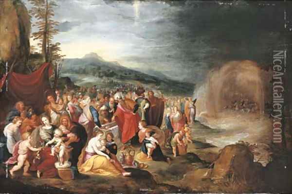 The Israelites after the Crossing of the Red Sea Oil Painting - Hieronymous III Francken