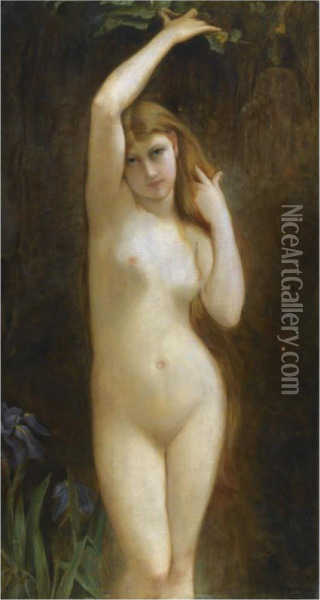 Standing Nude Oil Painting - Kleoniki Aspriotou