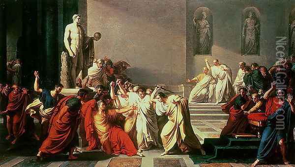 Death of Julius Caesar (100-44 BC) Oil Painting - Vincenzo Camuccini