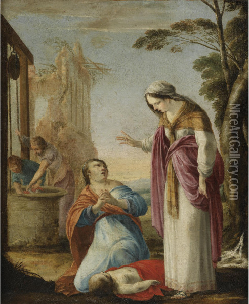 Le Miracle De Sainte Elisabeth De Hongrie Oil Painting - Laurent De La Hyre