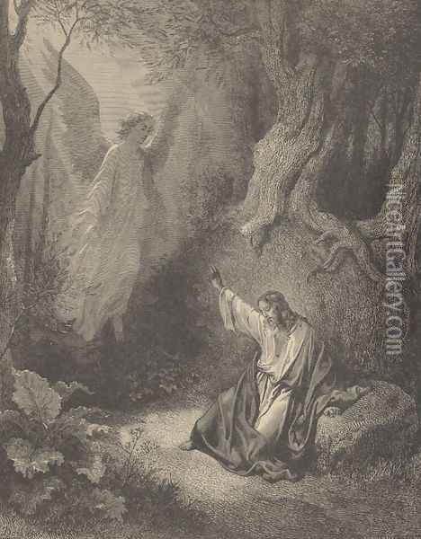 The Agony In The Garden Oil Painting - Gustave Dore