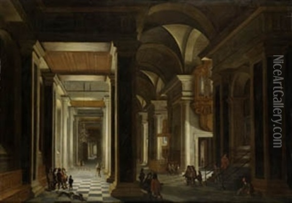 Interior De Iglesia Oil Painting - Daniel de Blieck