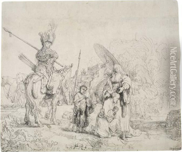 The Baptism Of The Eunuch Oil Painting - Rembrandt Van Rijn