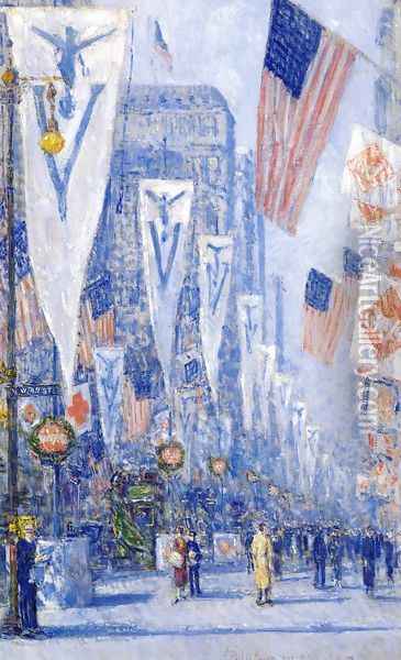 Victory Day, May 1919 Oil Painting - Frederick Childe Hassam