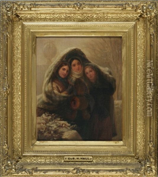Marketing On A Cold Day Oil Painting - George Henry Hall
