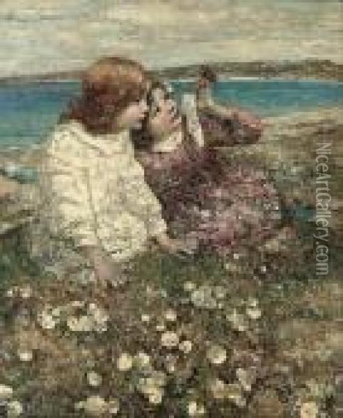 The Butterfly Oil Painting - Edward Atkinson Hornel