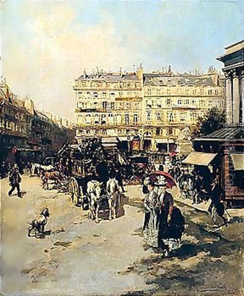 Bulevard Parisino (Parisian Boulevard) Oil Painting - Vicente Garcia de Paredes