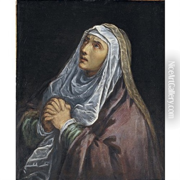 Mater Dolorosa Oil Painting - Jacopo dal Ponte Bassano