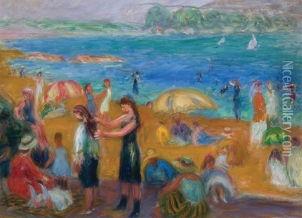 The Bathers Oil Painting - William Glackens