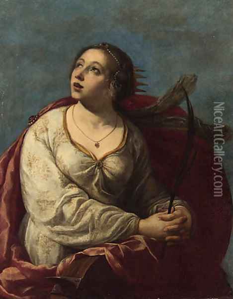 Saint Catherine of Alexandria Oil Painting - Artemisia Gentileschi