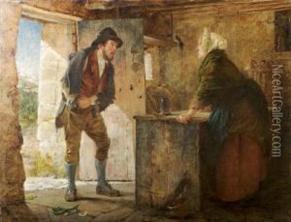 Insolvent Oil Painting - Erskine Nicol