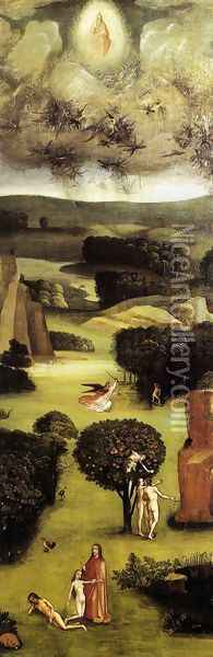 Triptych of Last Judgement (left wing) Oil Painting - Hieronymous Bosch
