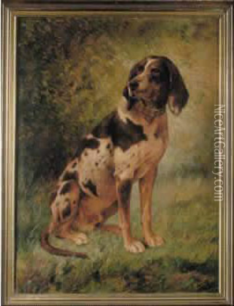 Le Chien Fox Oil Painting - Louis Darey