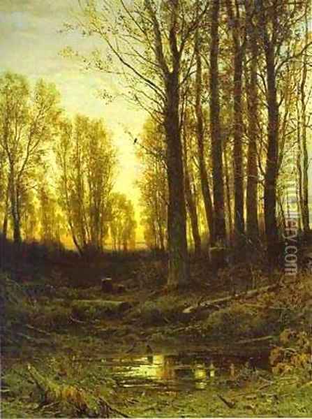Twilight After Sunset 1874 Oil Painting - Ivan Shishkin