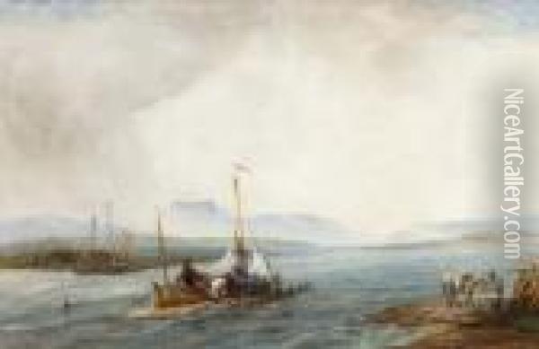 An Estuary Scene,possibly Scottish Oil Painting - John Cuthbert Salmon