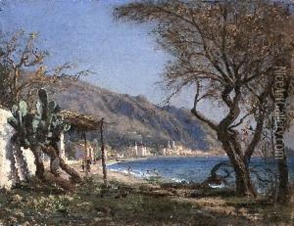  Rivage Mediterraneen  Oil Painting - Adolphe Guillon