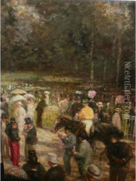 At The Races Oil Painting - Frantz Charlet