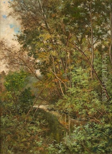 Ruisseau En Sous-bois Oil Painting - Charles Keppene