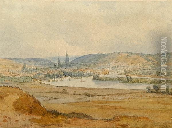 A View Of Rouen Oil Painting - William Leighton Leitch