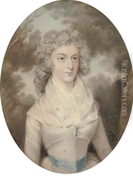 Portrait of a lady 2 Oil Painting - Hugh Douglas Hamilton
