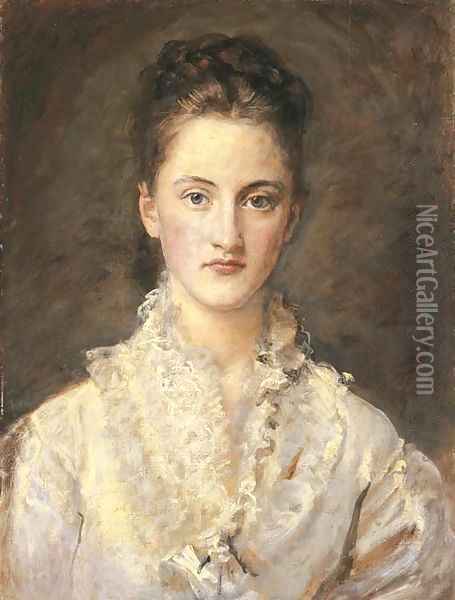 Portrait of the Artist's Daughter, Mary Oil Painting - Sir John Everett Millais