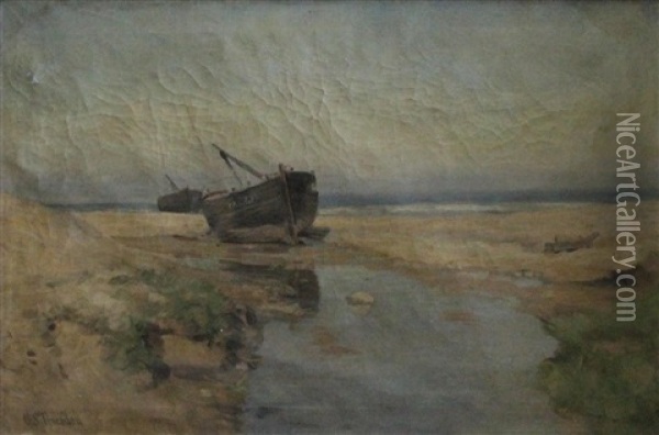 Boat Scene Oil Painting - Gaylord Sangston Truesdell