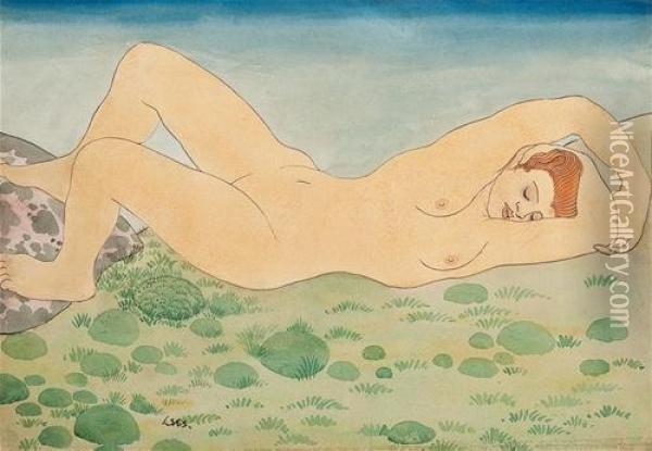 Reclining Nude Oil Painting - Derwent Lees